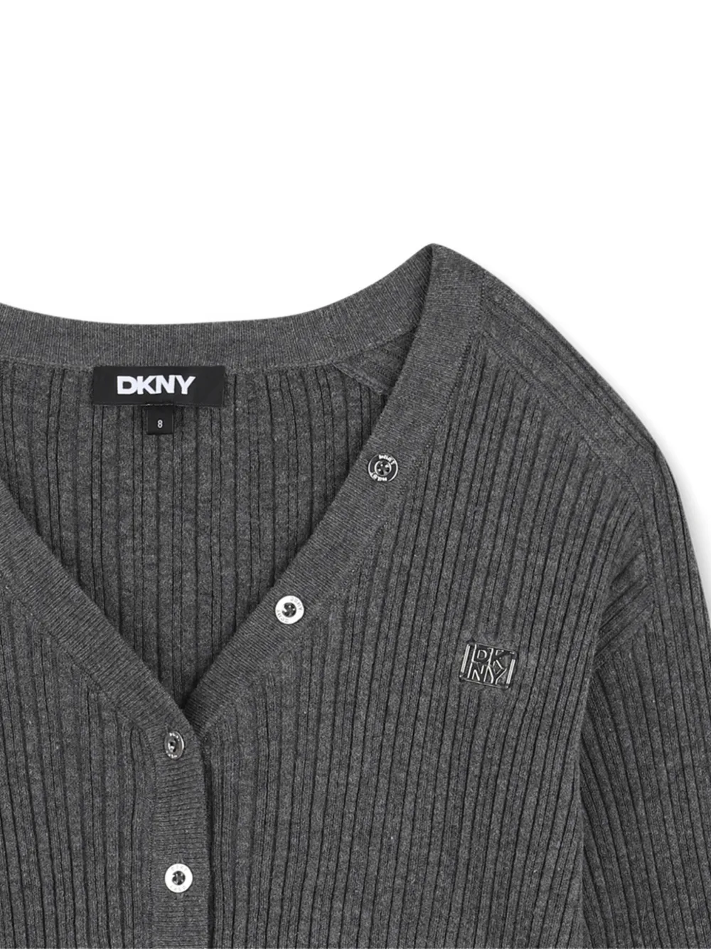 Dkny Kids Ribgebreid vest met V-hals Grijs