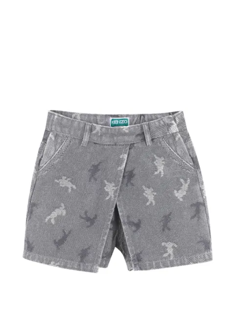 Kenzo Kids graphic-print denim skirt