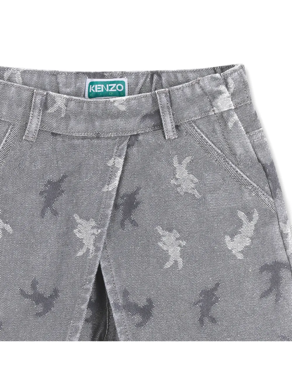 Kenzo Kids Spijkerrok met print Grijs