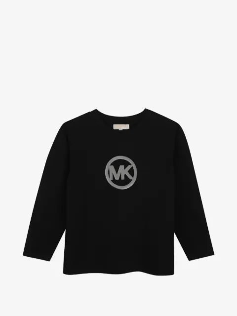 Michael Kors Kids playera manga larga con logo estampado