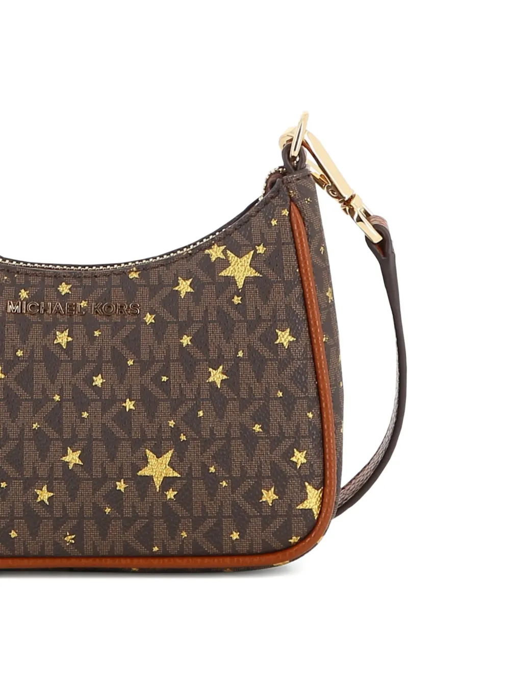 Michael Kors Kids Schoudertas met monogram-print en ster-patroon Bruin