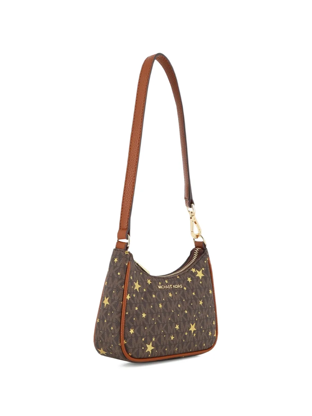 Michael Kors Kids Schoudertas met monogram-print en ster-patroon Bruin