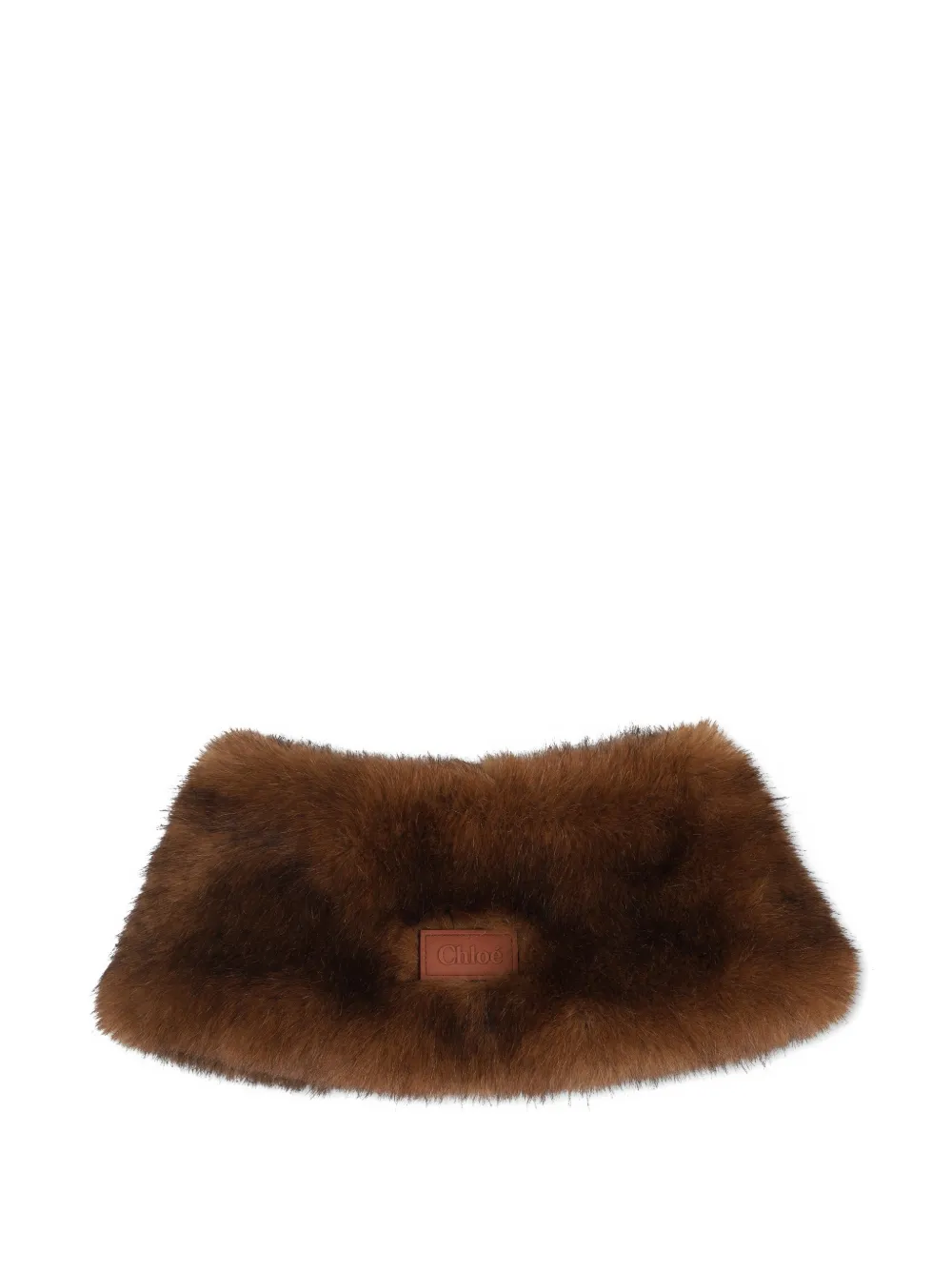 Chloé Kids kraag van imitatiebont Bruin