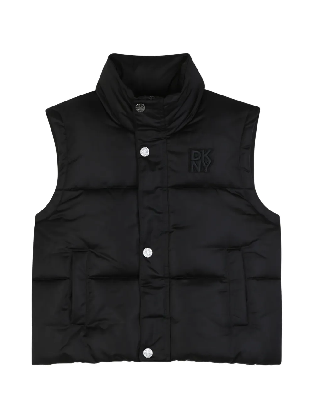 Dkny Kids Weste mit Logo-Patch - Schwarz