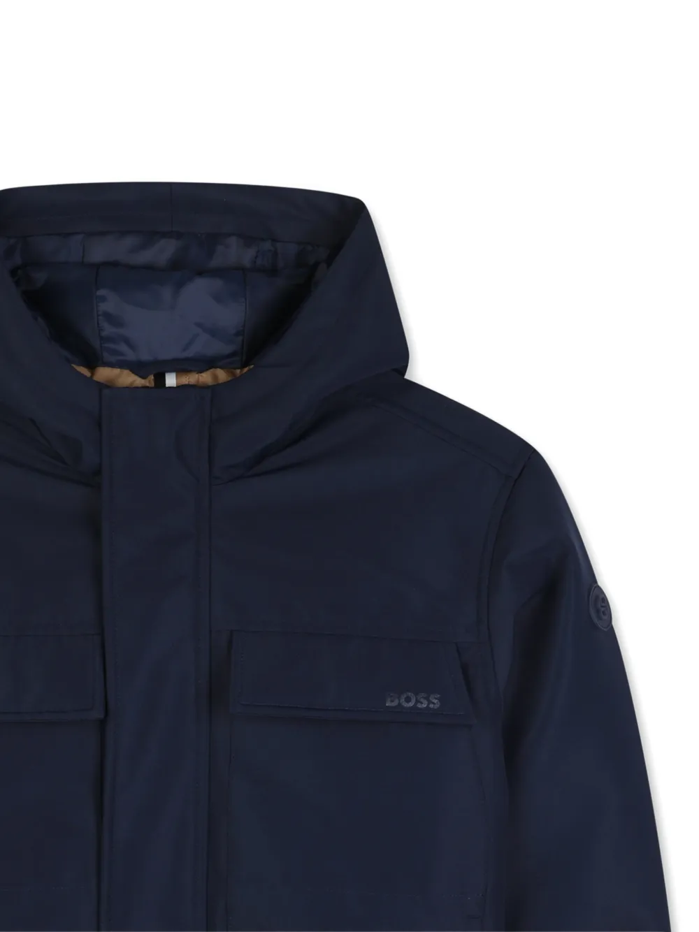 BOSS Kidswear Jack met capuchon Blauw
