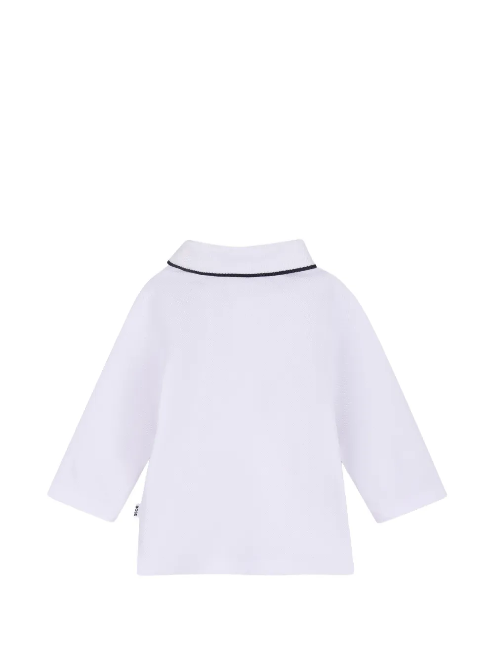 BOSS Kidswear Poloshirt met logoprint Wit