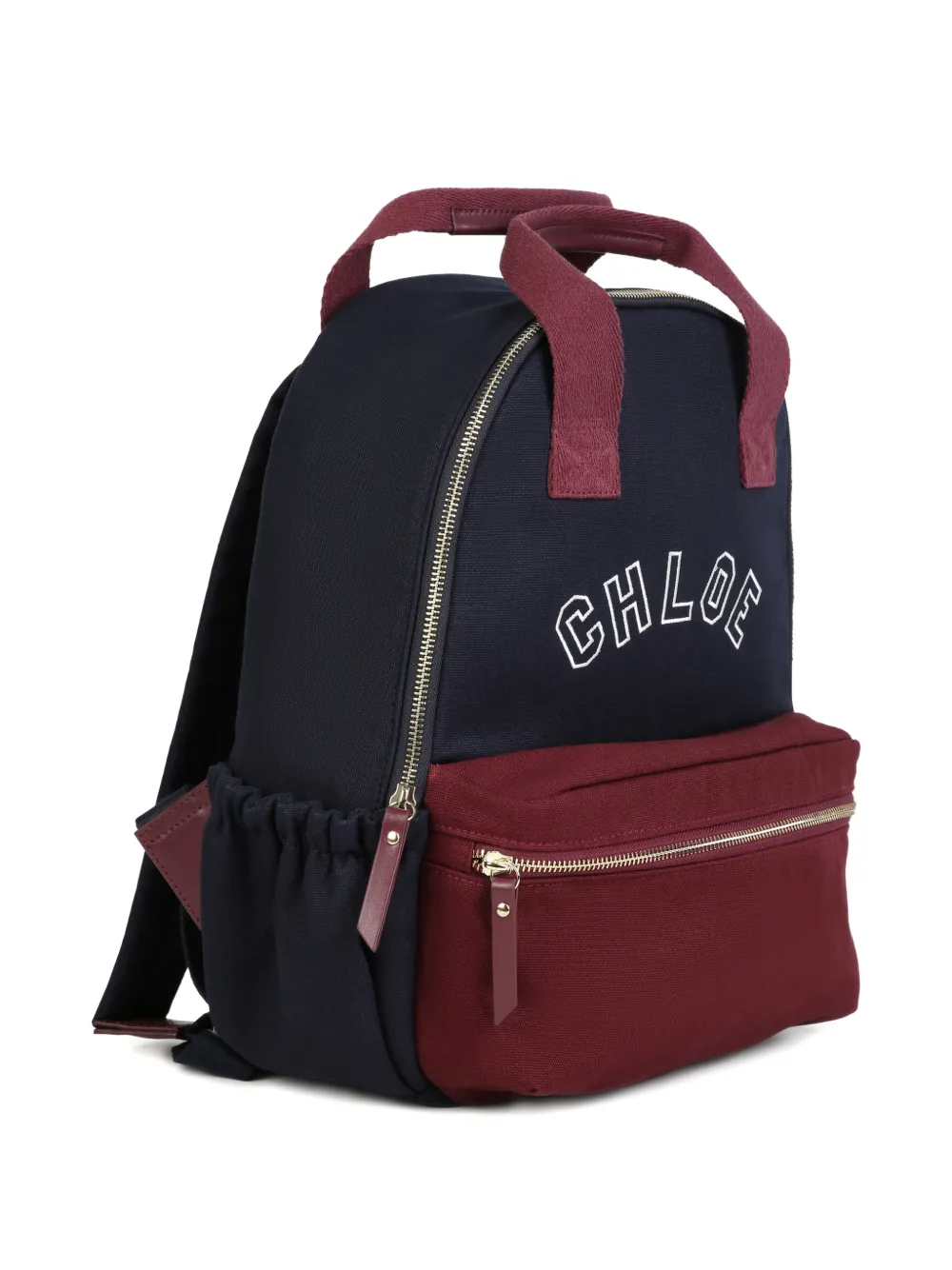 Chloé Kids Rugzak met geborduurd logo Blauw