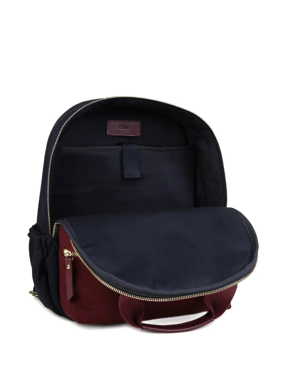 Chloé Kids Rugzak met geborduurd logo Blauw
