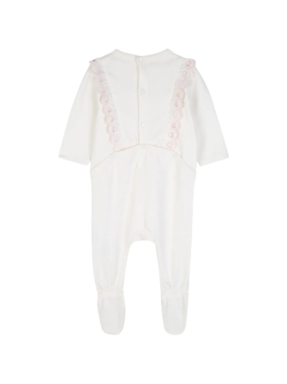 Kenzo Kids Romperset met ruches en hart-print Beige