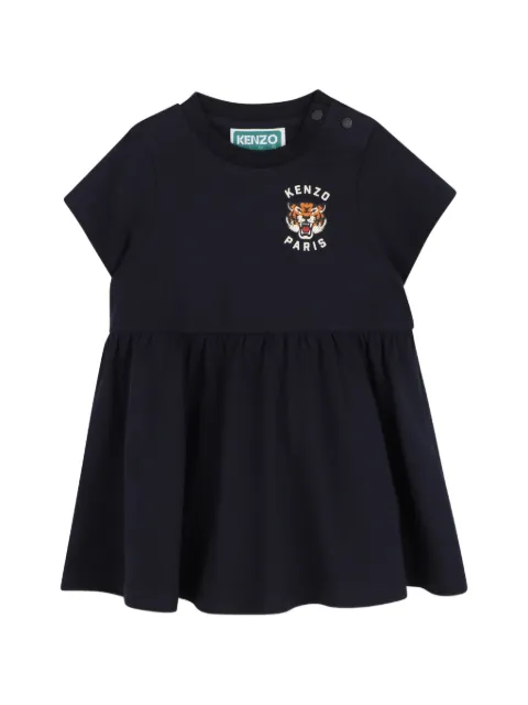 Kenzo Kids Tiger-print ruffled dress