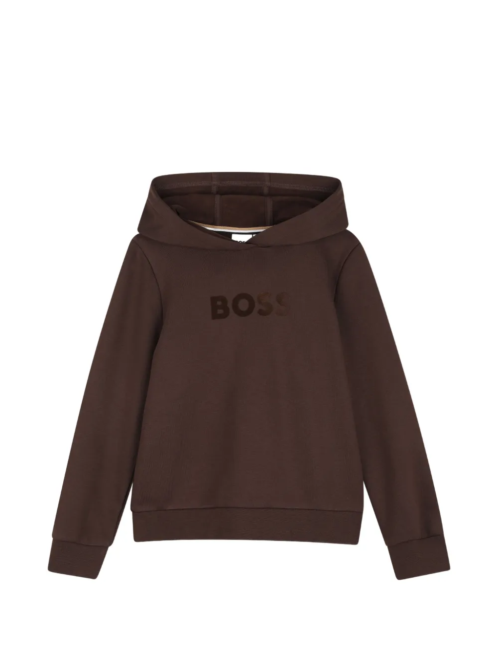 BOSS Kidswear logo-print hoodie - Marrone