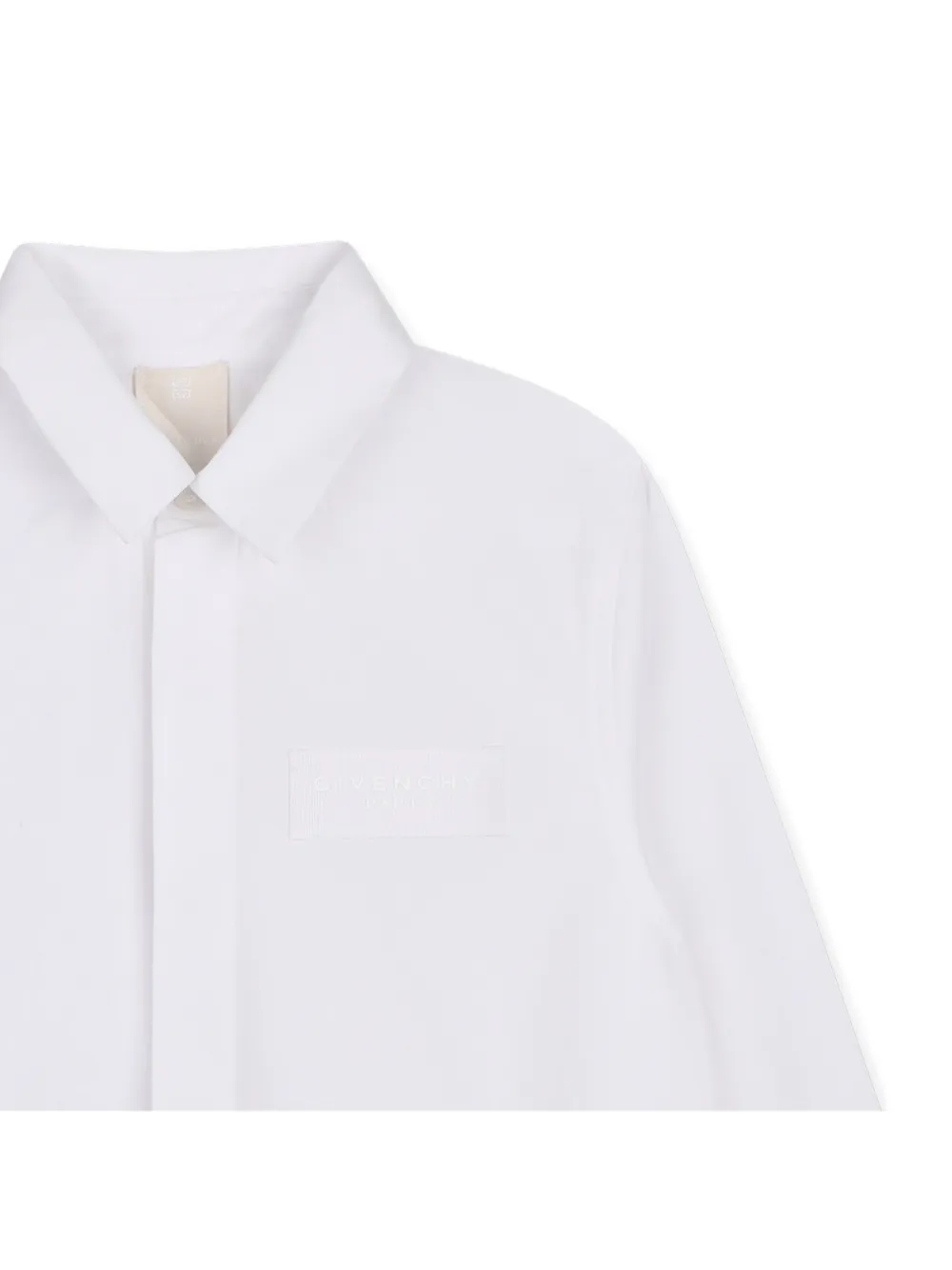 Givenchy Kids Katoenen shirt met logopatch Wit
