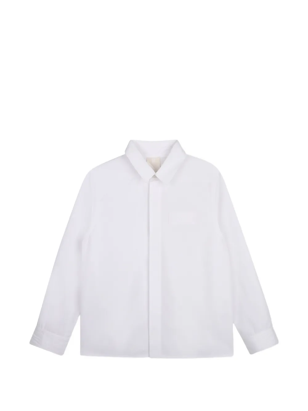 Givenchy Kids logo-patch cotton shirt - Bianco