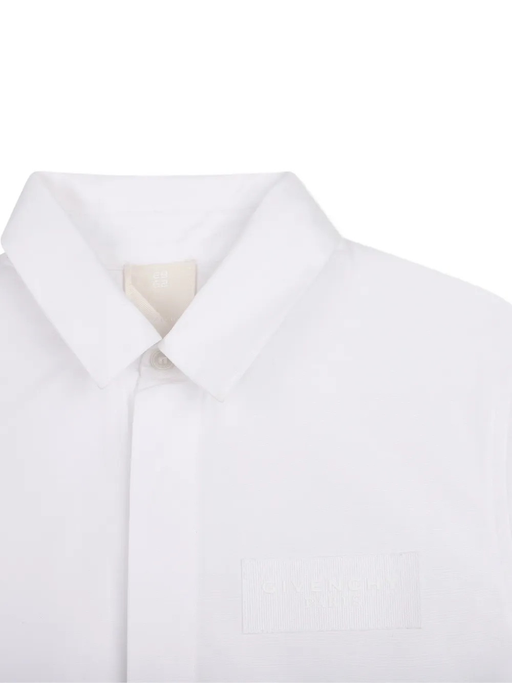 Givenchy Kids Katoenen shirt met logopatch Wit