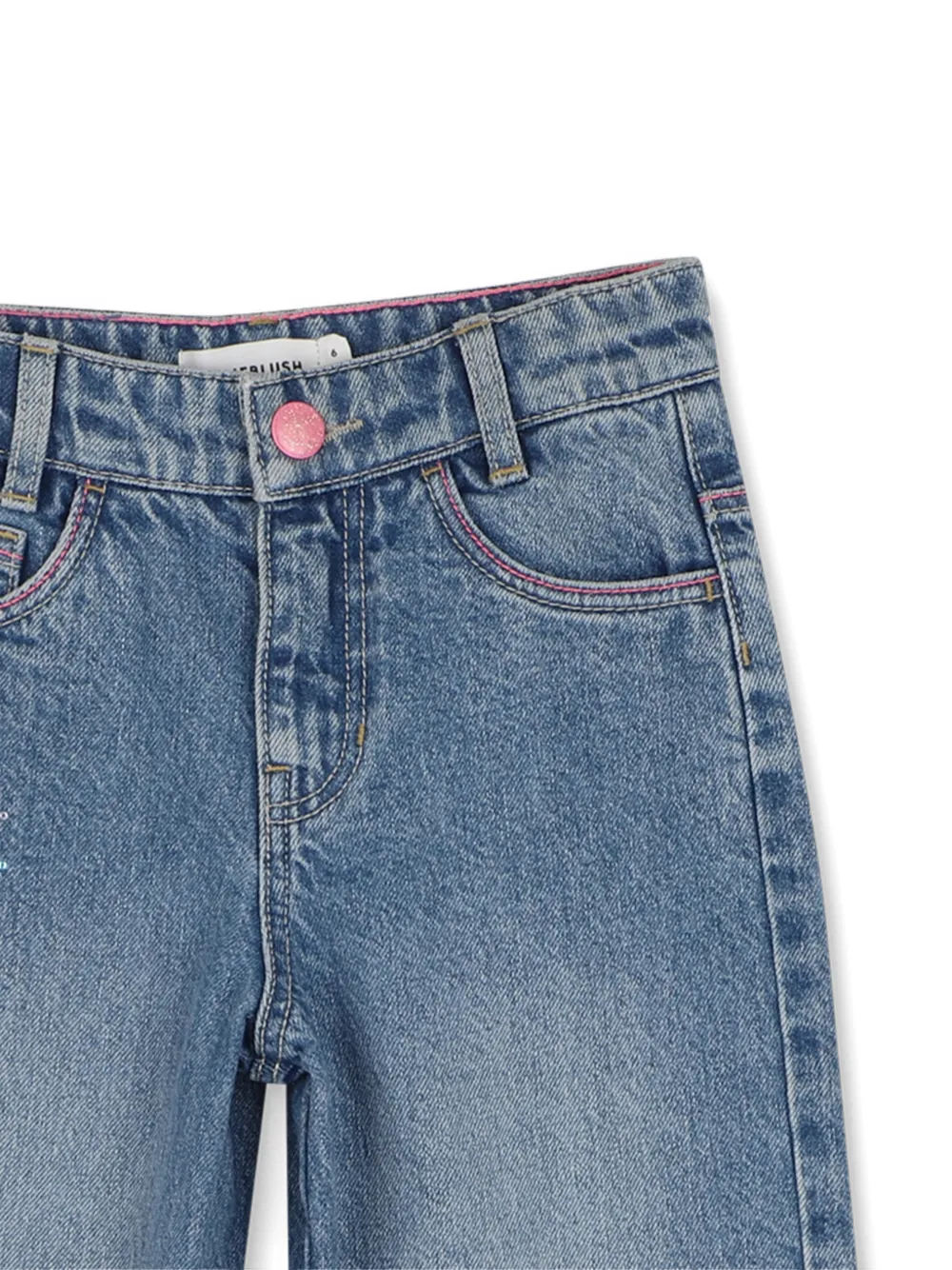 Billieblush Jeans verfraaid met pailletten en geborduurd hart Blauw