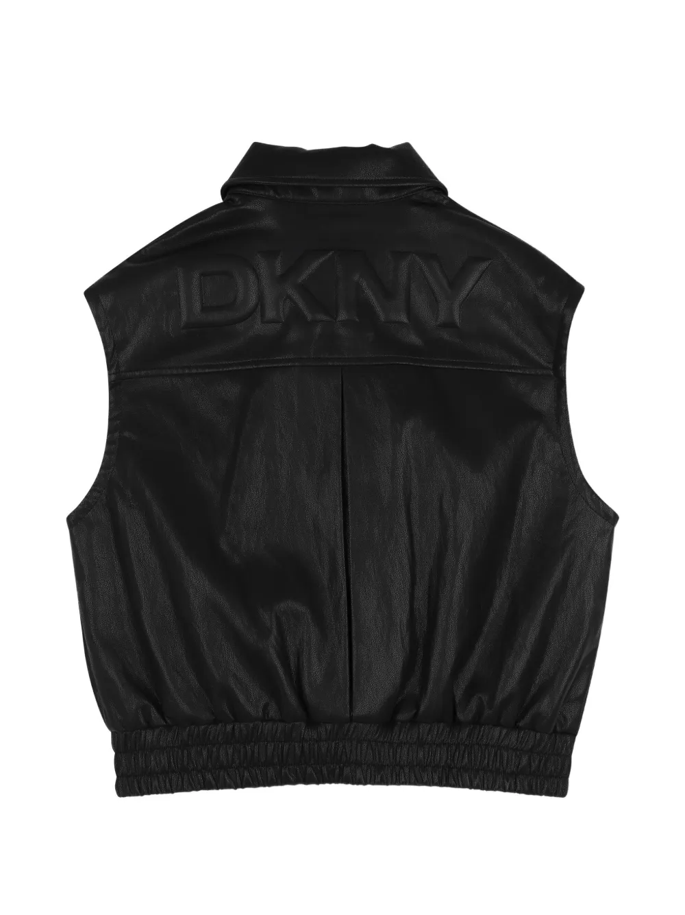 Dkny Kids Mouwloze top met logo-reliëf Zwart