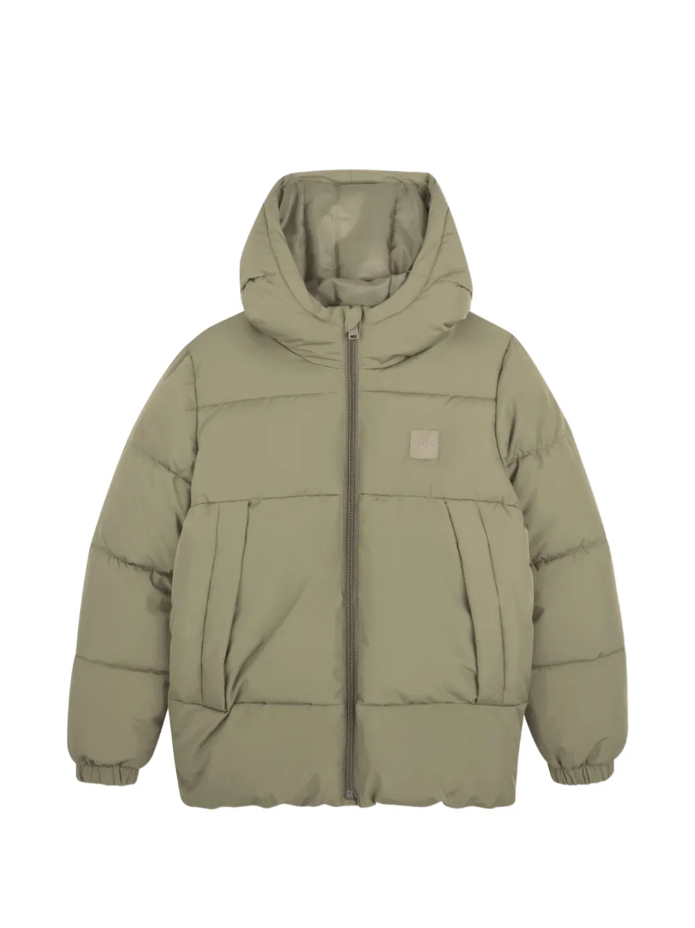 BOSS Kidswear Wattierte Kapuzenjacke - Grün