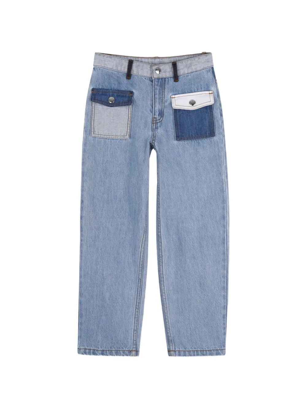 Kids Around Jeans con design patchwork - Blu