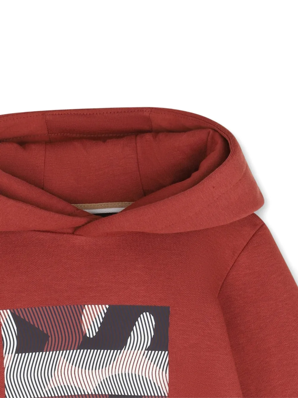 BOSS Kidswear Hoodie met logoprint Rood