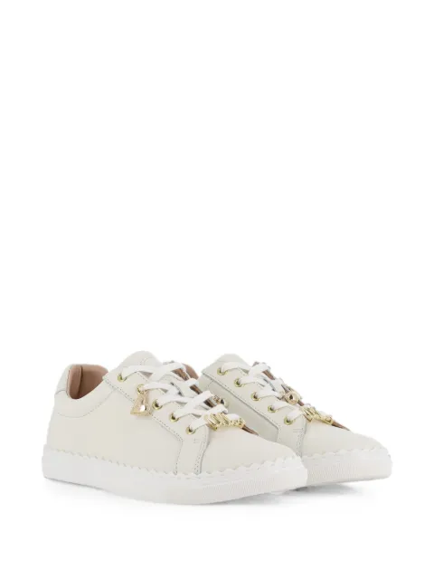 Chloé Kids scalloped leather sneakers