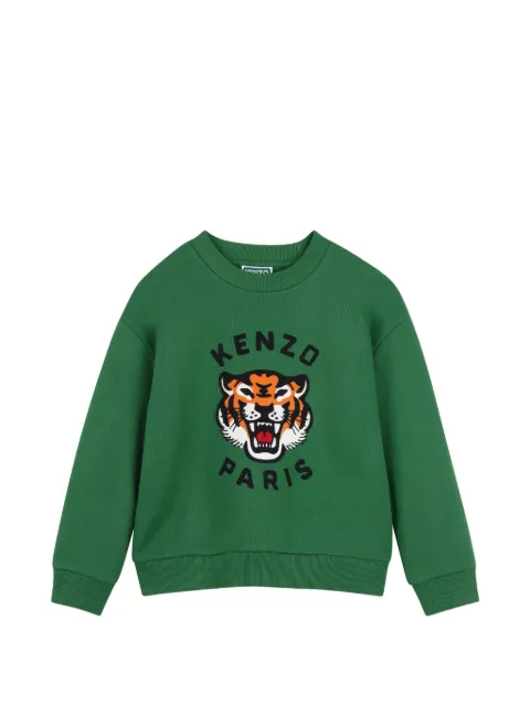 Kenzo Kids Tiger-motif crew-neck sweatshirt