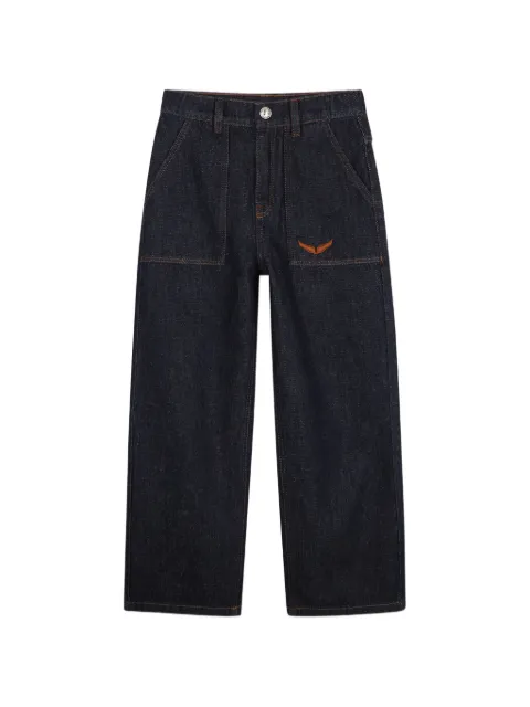 Zadig & Voltaire Kids logo-embroidered jeans