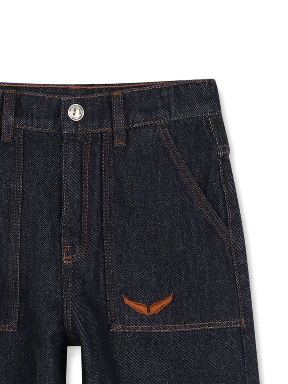 Zadig & Voltaire Kids Jeans met geborduurd logo Blauw