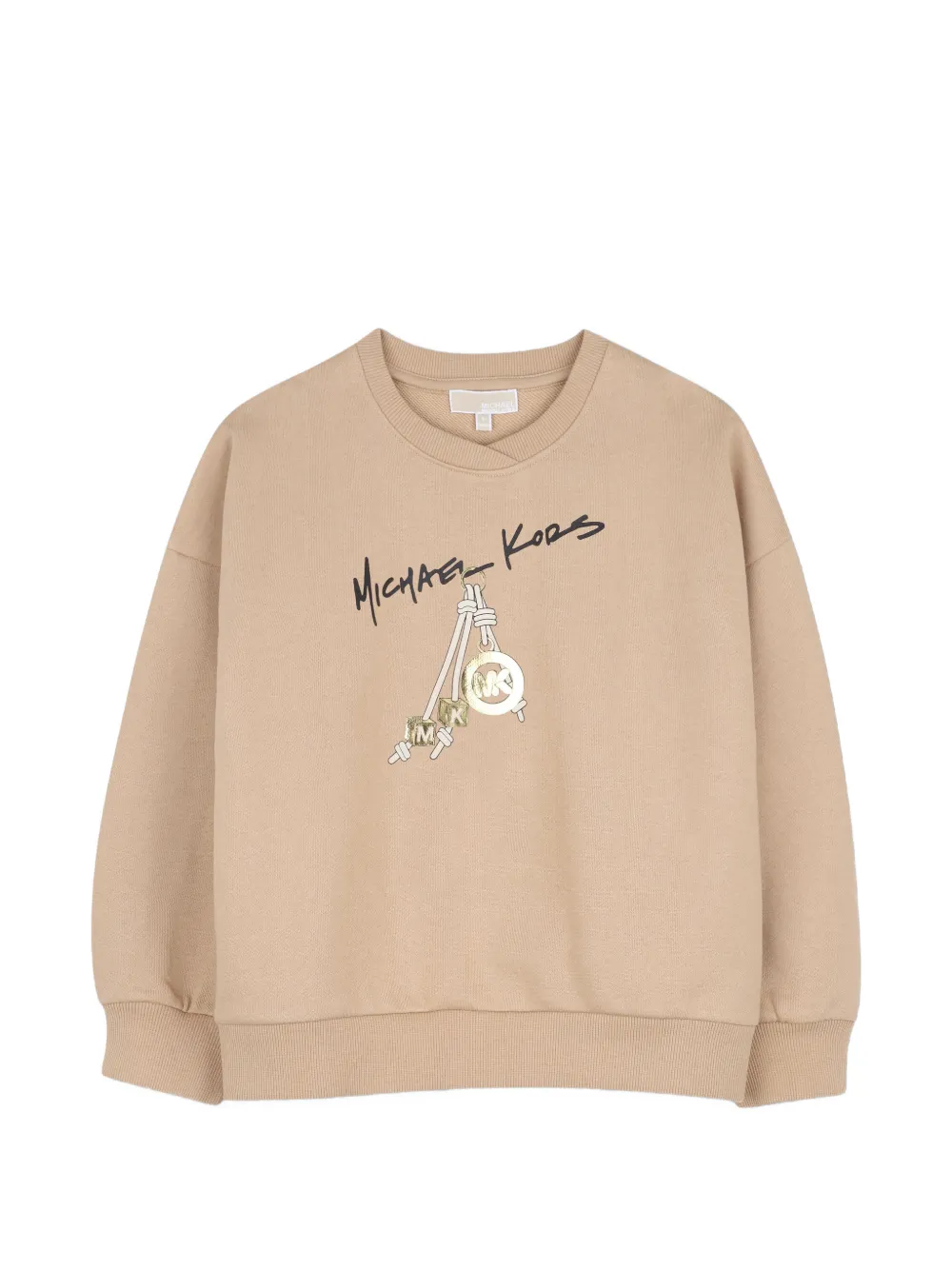 Michael Kors Kids Felpa in cotone con logo - Toni neutri