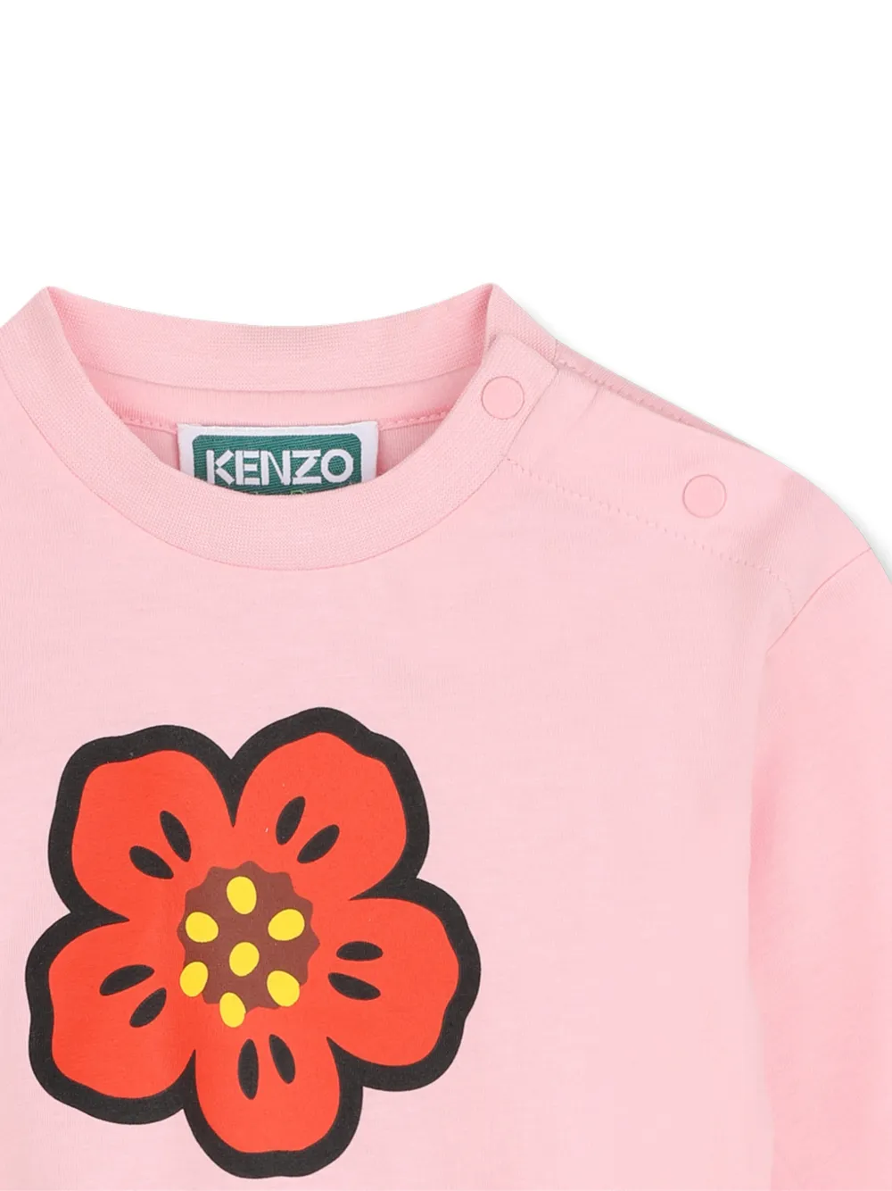 Kenzo Kids Boke Flower T-shirt met lange mouwen Roze
