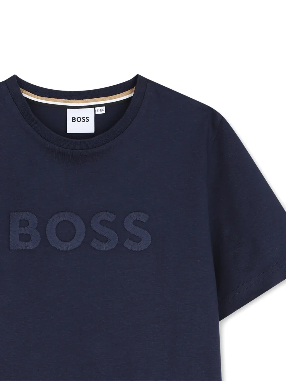 BOSS Kidswear T-shirt met geborduurd logo Blauw