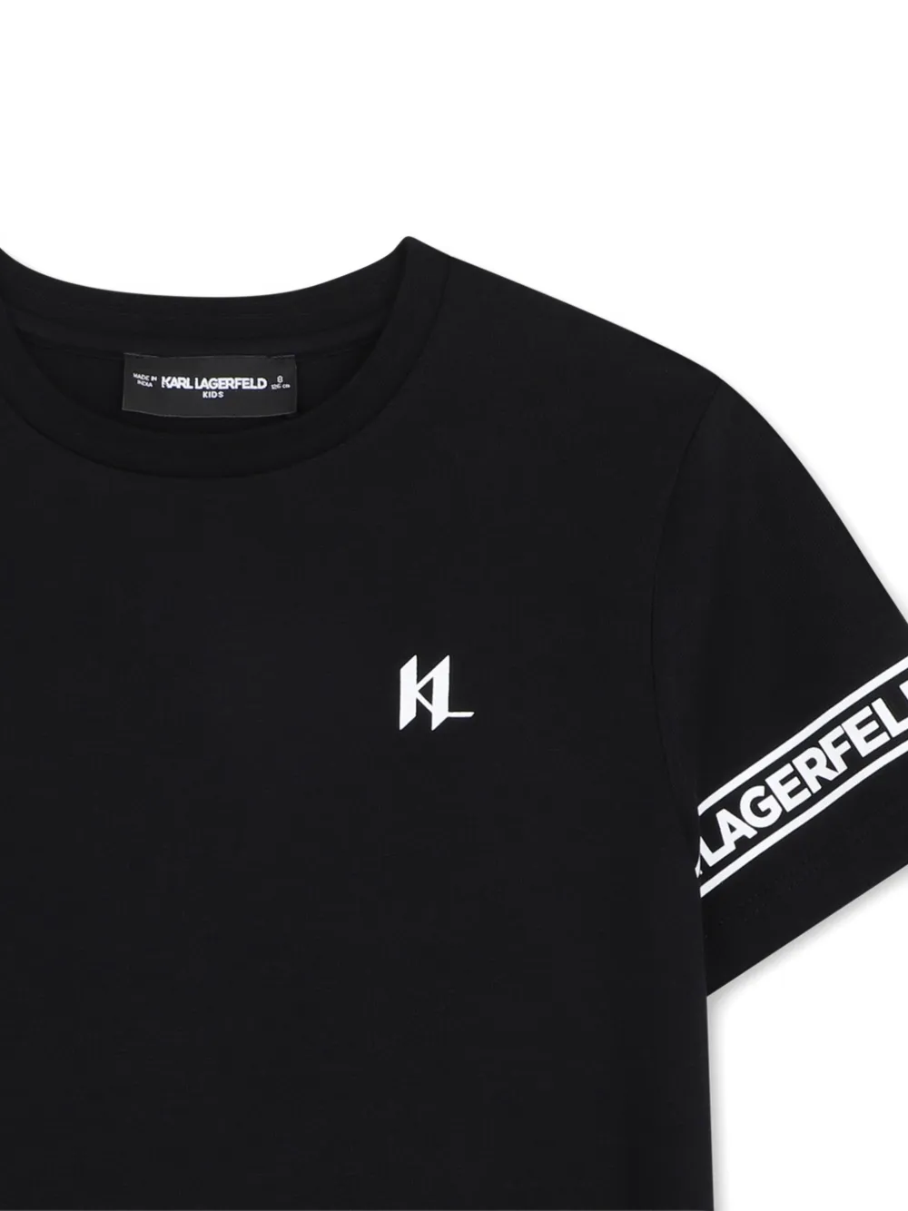Karl Lagerfeld Kids T-shirt met logoprint Zwart