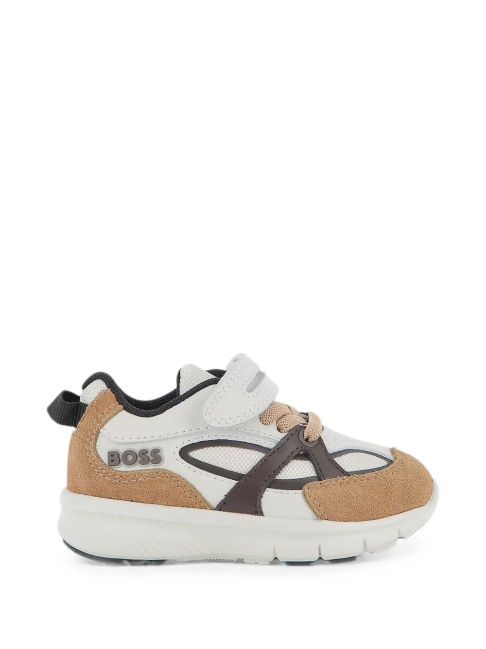 BOSS Kidswear Sneakers met colourblocking Wit