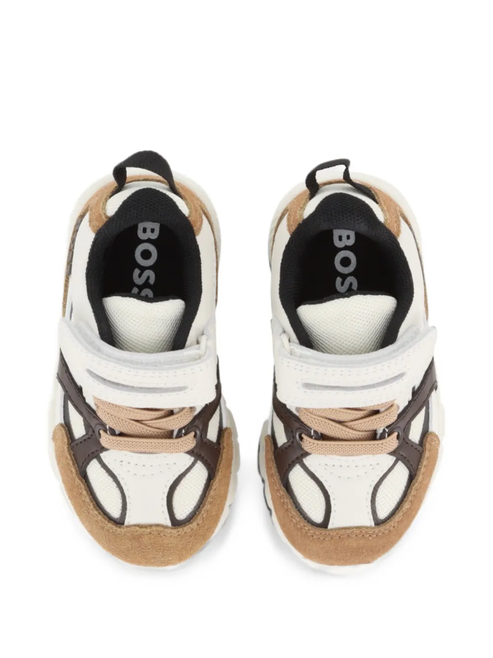 BOSS Kidswear Sneakers met colourblocking Wit