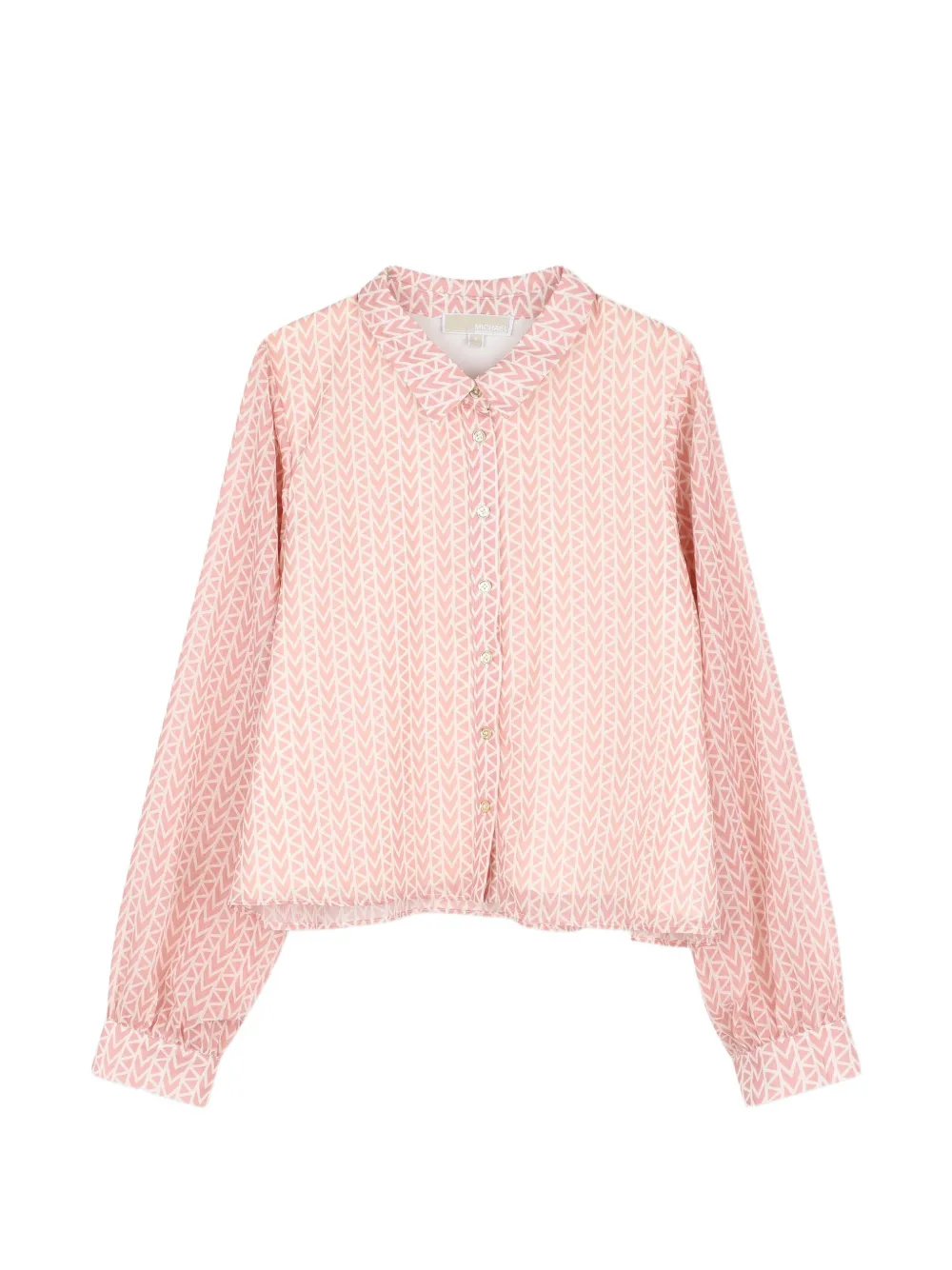 Michael Kors Kids Blusa a maniche lunghe con stampa geometrica - Rosa
