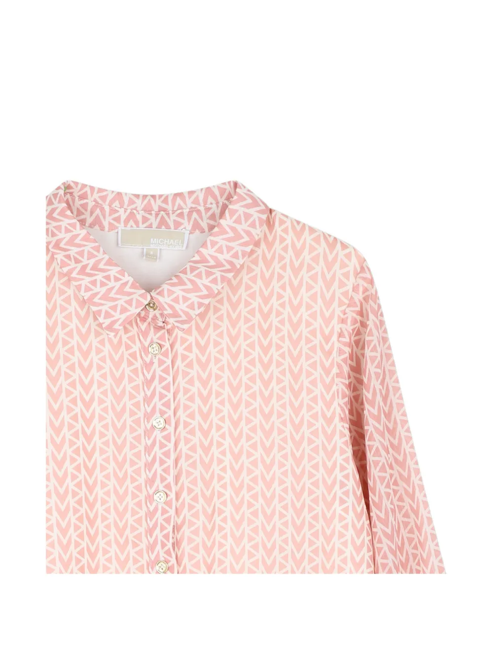 Michael Kors Kids Shirt met geometrische print en lange mouwen Roze