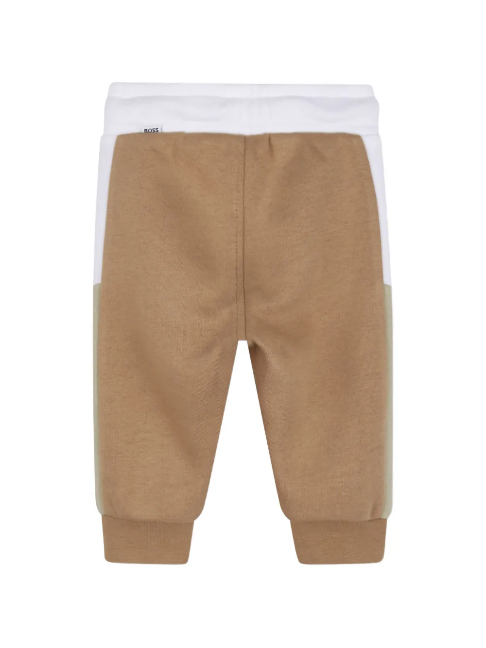 BOSS Kidswear Trainingsbroek met logoprint Beige
