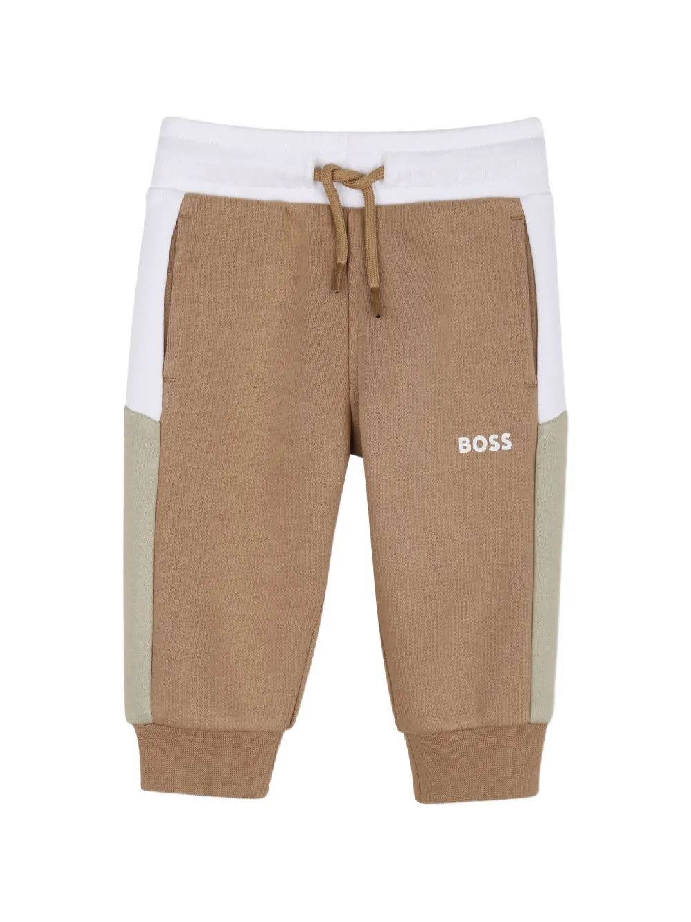 BOSS Kidswear Jogginghose mit Logo-Print - Nude