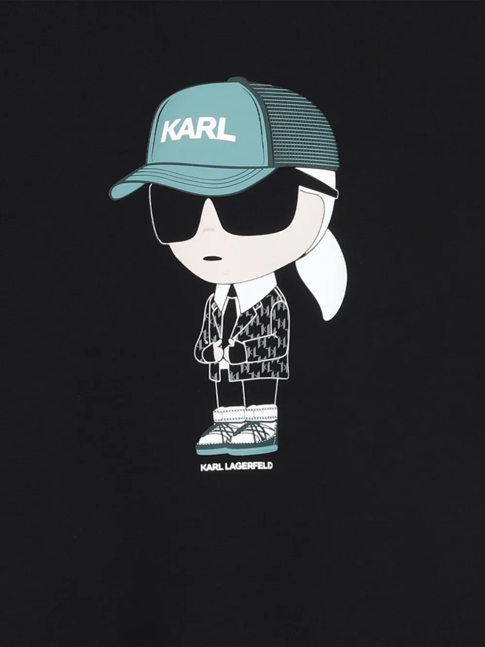 Karl Lagerfeld Kids Ikonik Karl sweater met grafische prints Zwart