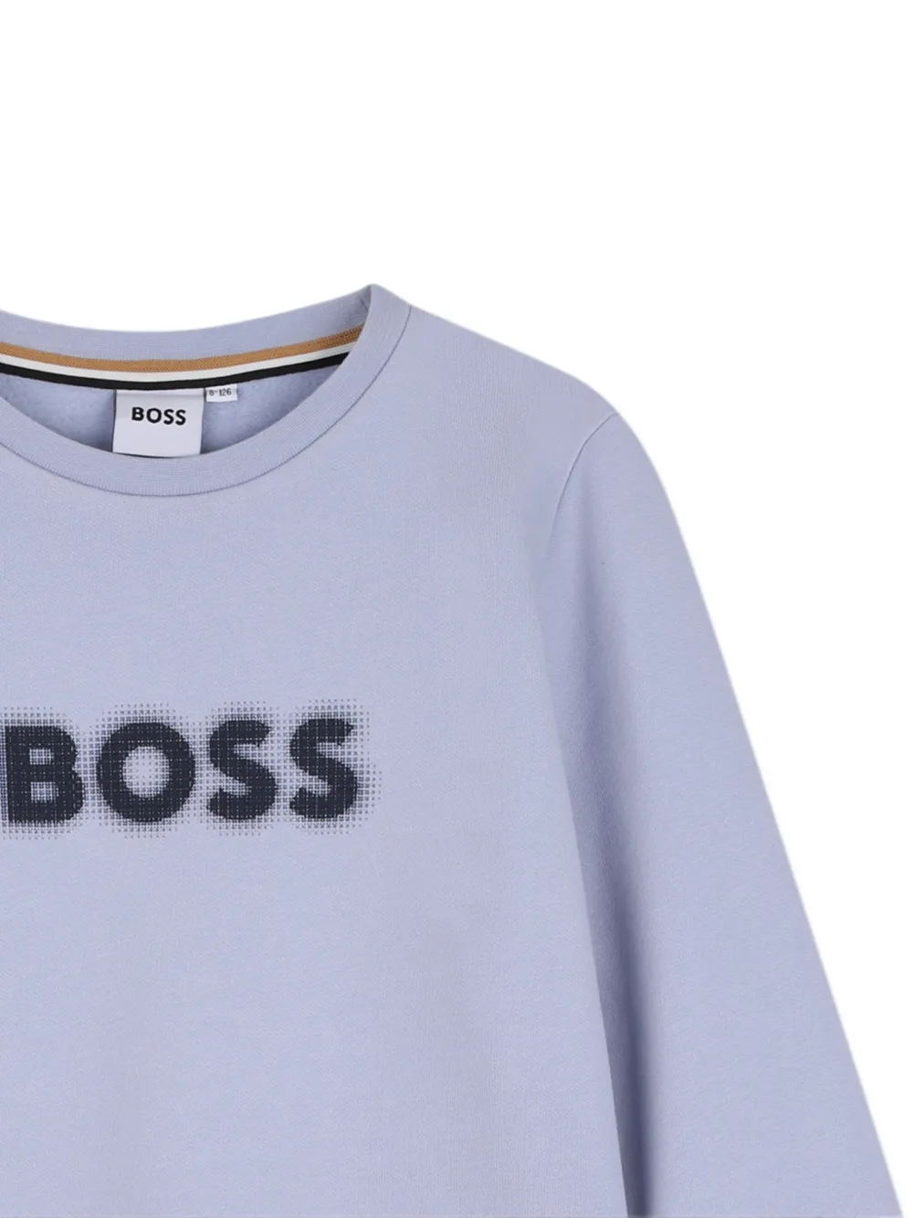 BOSS Kidswear Sweater met logoprint Blauw