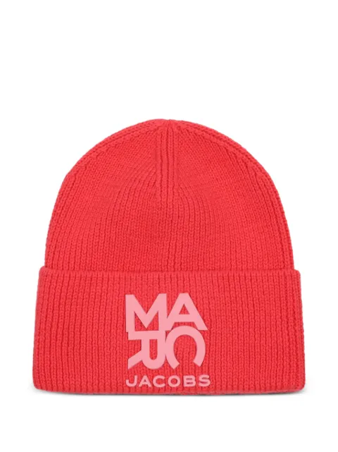 Marc Jacobs Kids logo-print ribbed-knit beanie hat