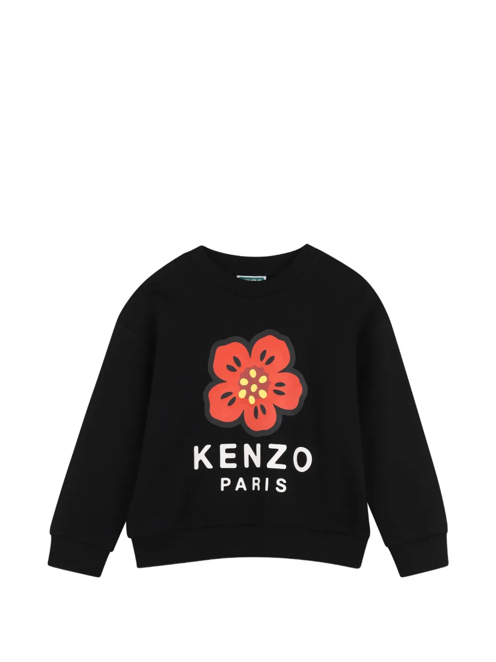 Kenzo Kids Felpa con stampa logo - Nero