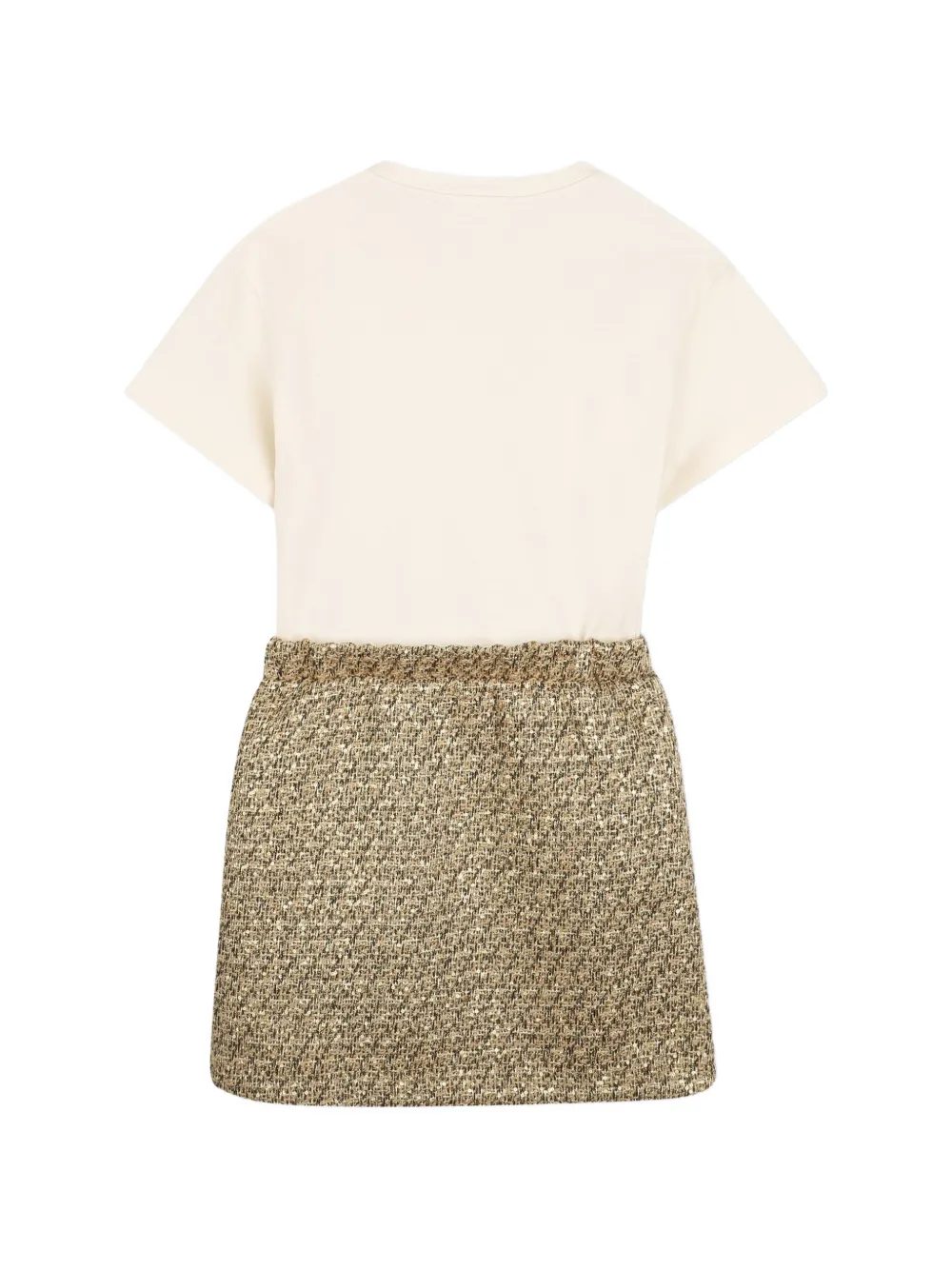 Michael Kors Kids Twee jurk met logo-print Beige
