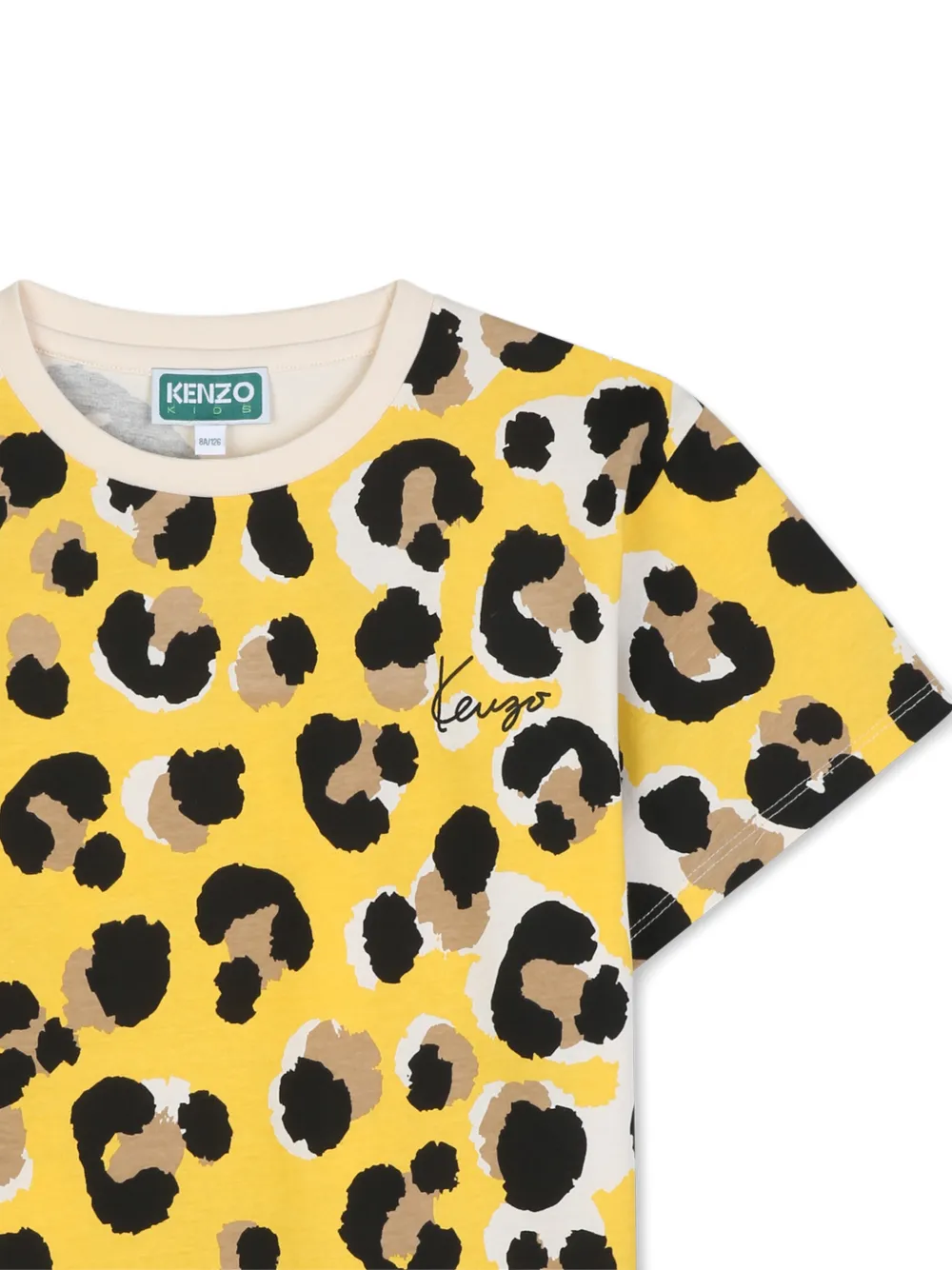 Kenzo Kids T-shirt met ruches afwerking Geel