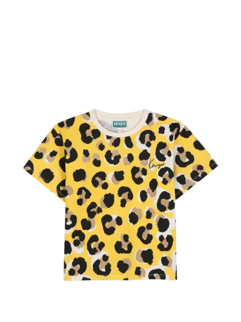 Kenzo Kids leopard-print T-shirt