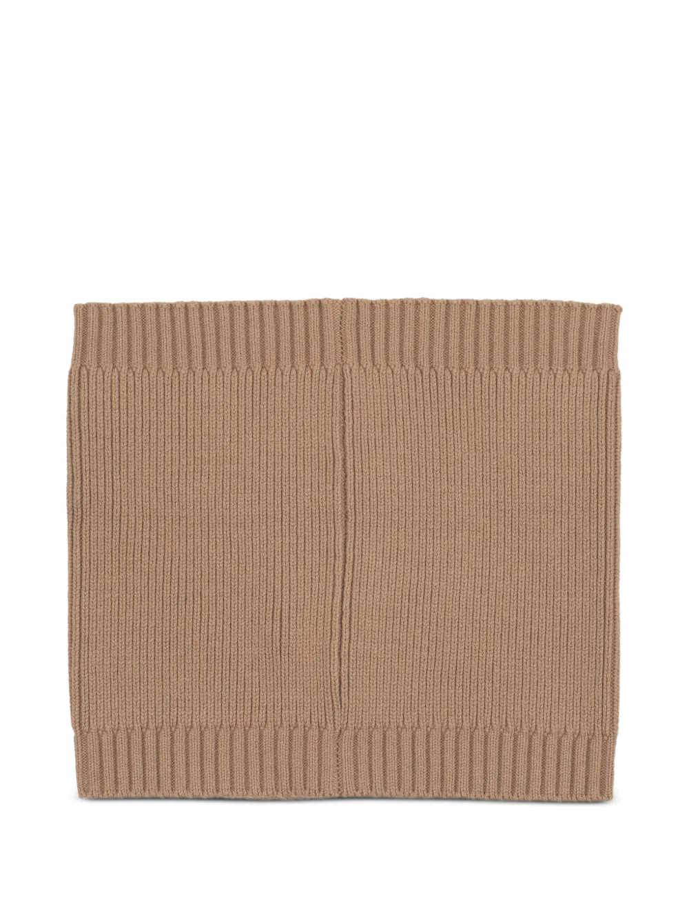BOSS Kidswear Ribgebreide col met logo-patch Beige