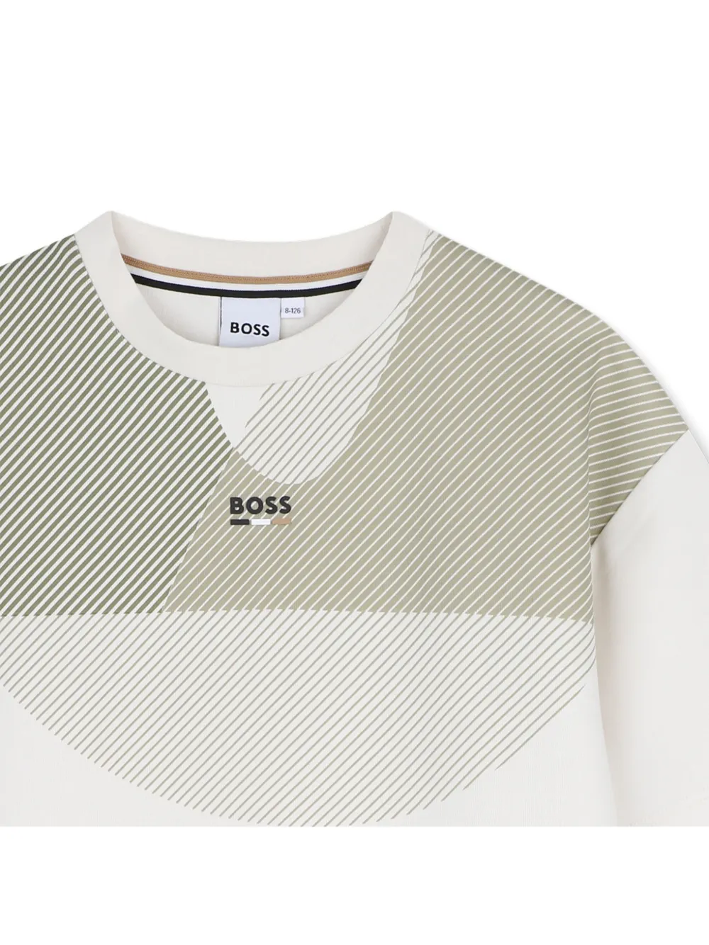 BOSS Kidswear T-shirt met grafische print Beige