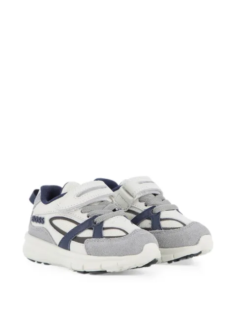 BOSS Kidswear panelled touch-strap sneakers