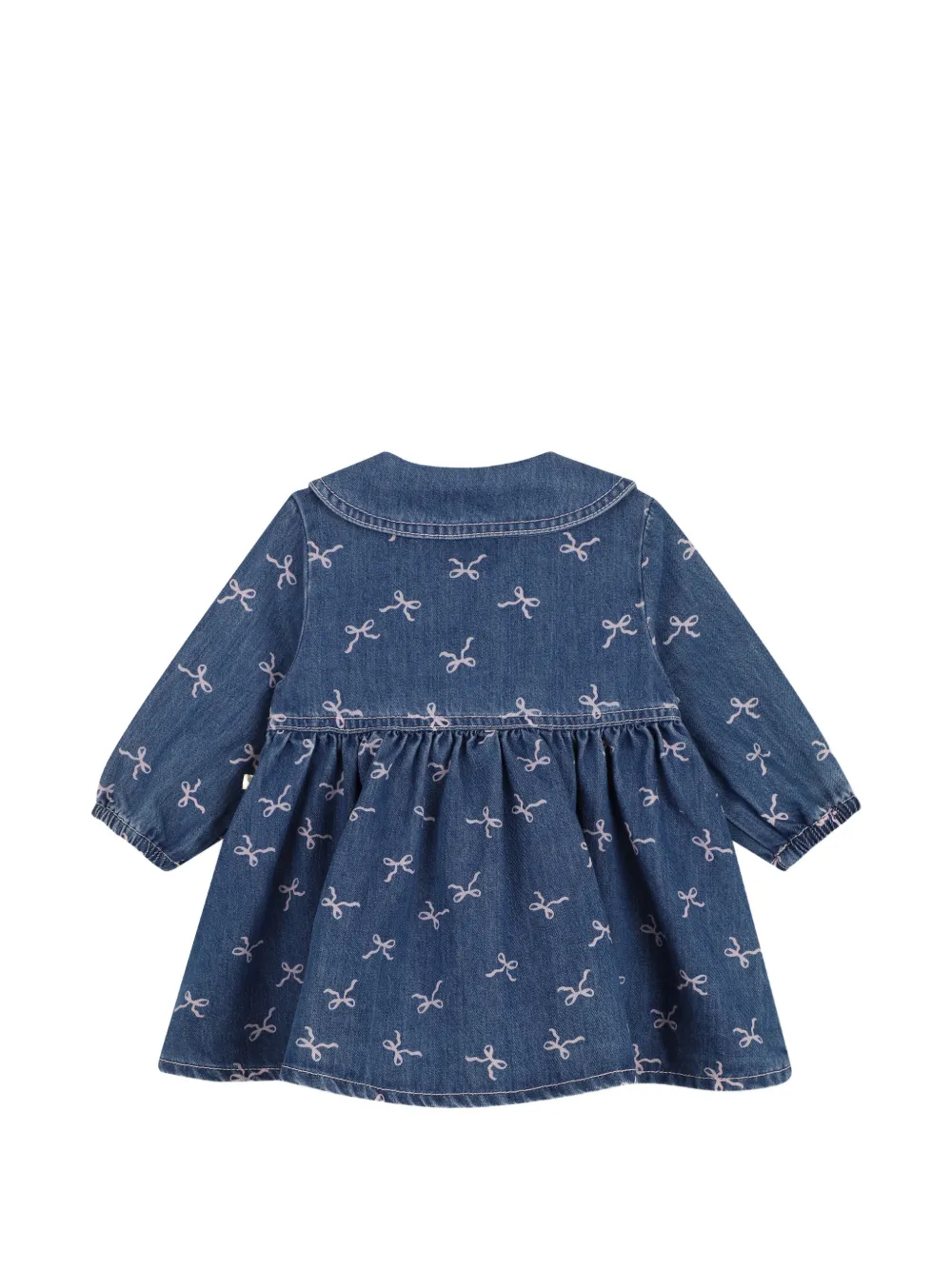 Billieblush Jurk met lange mouwen en strikprint Blauw