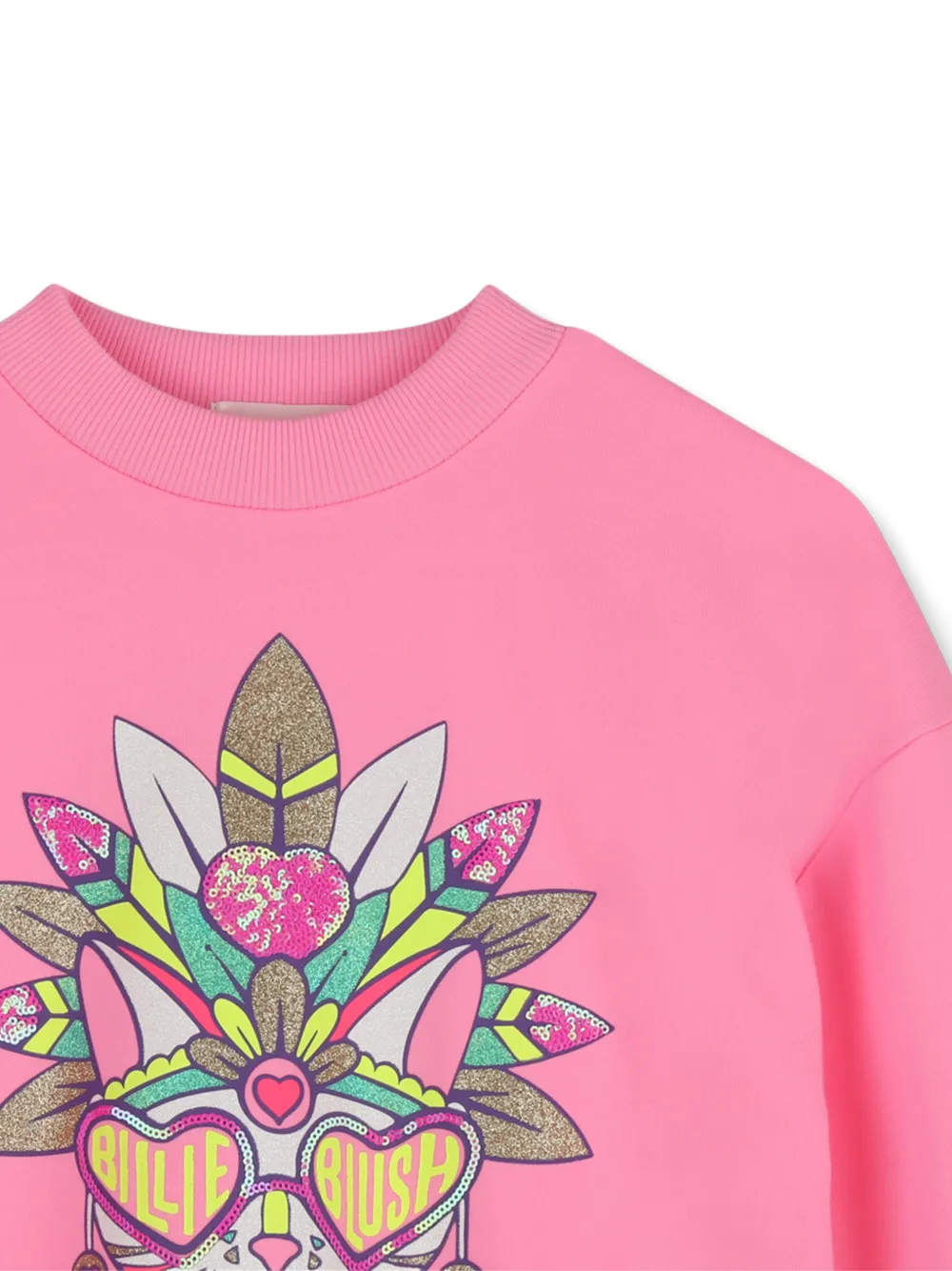 Billieblush Trui met grafische print en pailletten Roze