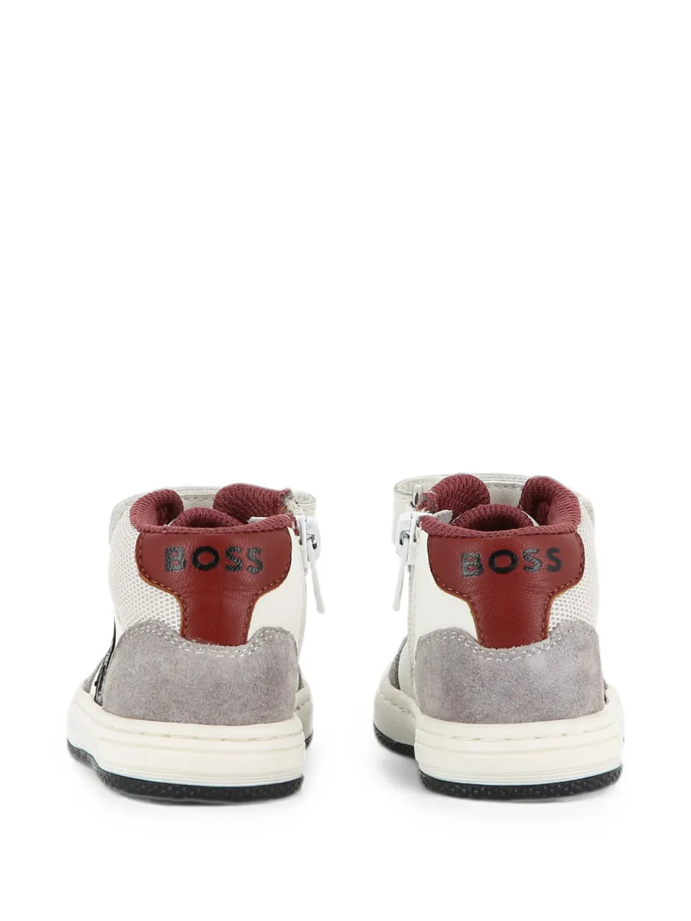 BOSS Kidswear Double B sneakers met monogram Beige